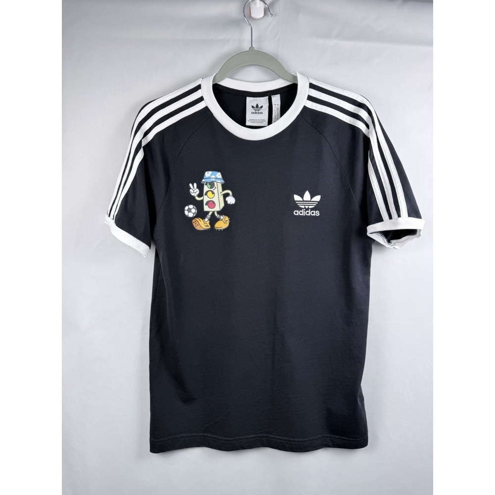 Adidas Originals NYFW 25 3 Stripes Tee Black White Mens Small NWT IA4845